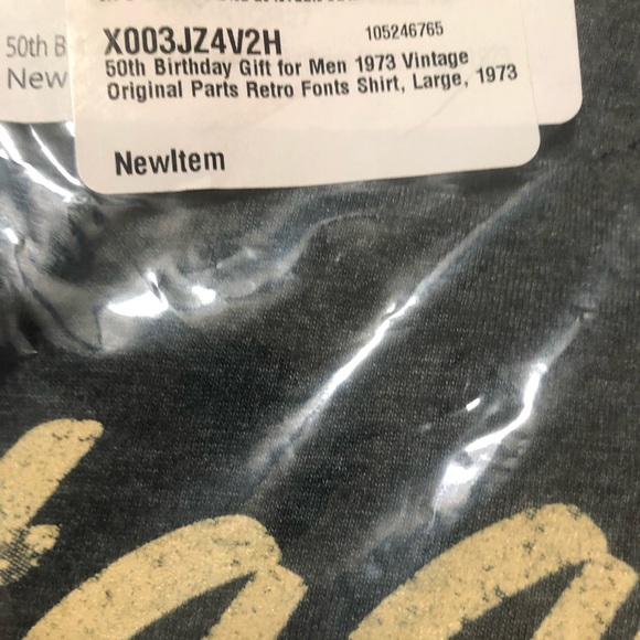NWT Vintage 1973 ‘Turning 50’ T-Shirt (L) Unisex - Picture 4 of 4